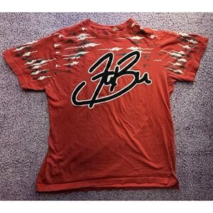 FBJ FUBU Red Graphic T-Shirt Men's 2XL Y2K Streetwear Distressed AS-IS
